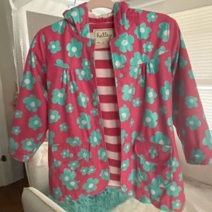 Girls size 7 rain coat floral print by Hatley